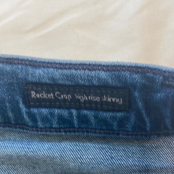 Citizens of Humanity Rocket Crop High Rise Skinny Distressed Blue Jeans Size 28 - Picture 7 of 11
